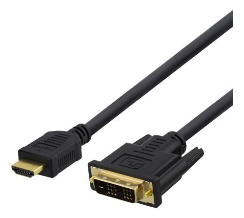 DELTACO HDMI to DVI cable, 1m, Full HD, black HDMI-110D