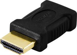  HDMI adapter, mini HDMI to HDMI, 19 pin ho-ha, gold plated connectors DELTACO / HDMI-17