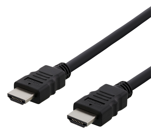 DELTACO HDMI cable, HDMI High Speed ​​with Ethernet, 4K, 60Hz UHD, 19-pin ha-ha, 1m, black / HDMI-910