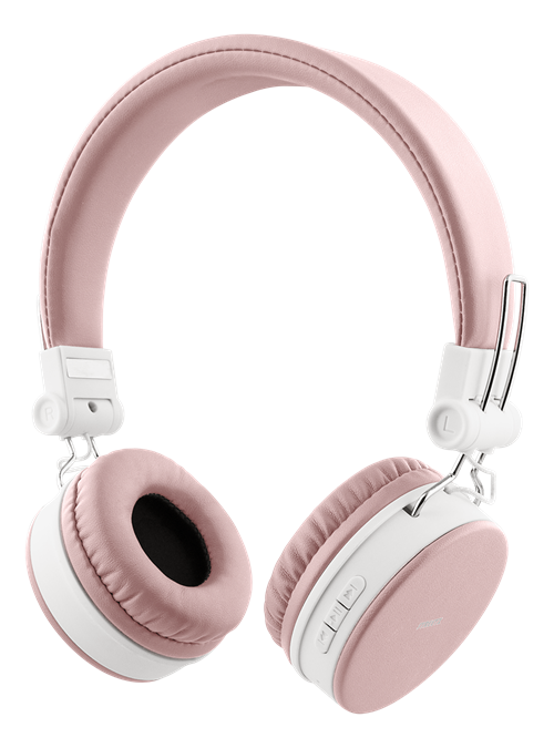 STREETZ Foldable on-ear BT headset, 3.5 mm, pink HL-BT402