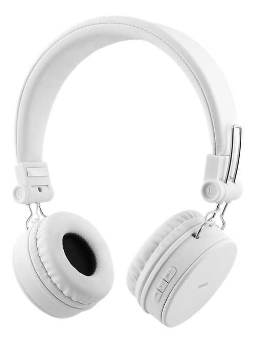 STREETZ Foldable on-ear BT headset, 3.5 mm, white HL-BT403