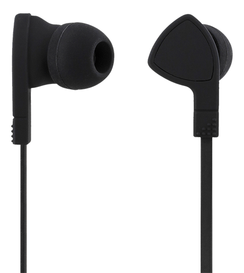 STREETZ in-ear headset, 1-button remote, 3.5mm, microphone, black / HL-W102