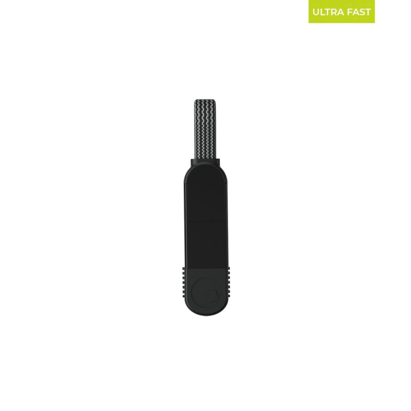 Charging cable InCharge X, 100W, USB-C/Lightning/MicroUSB, 7cm,black / 6770069