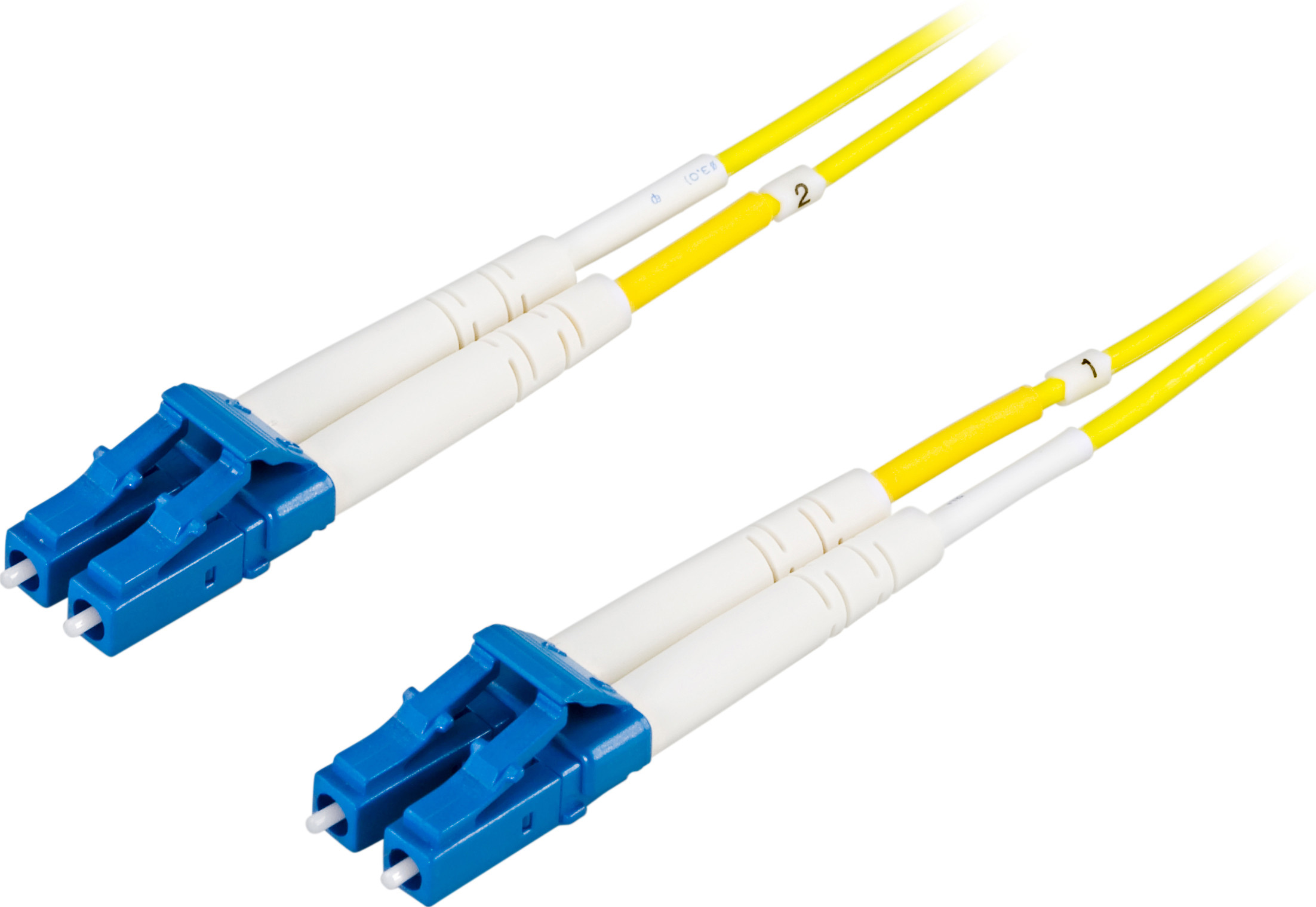 Fiber cable DELTACO LC - LC, duplex, singlemode OS2, 0,5m / LCLC-0S-5
