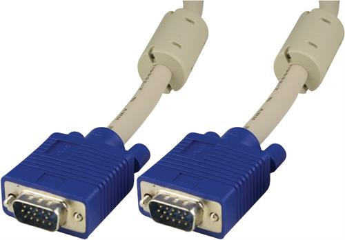 DELTACO monitor cable RGB HD 15ha-ha, 3m, gray  / RGB-8A