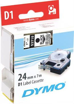 D1, brand tape, 24mm, black text on transparent tape, 7m - 53710 DYMO / S0720920