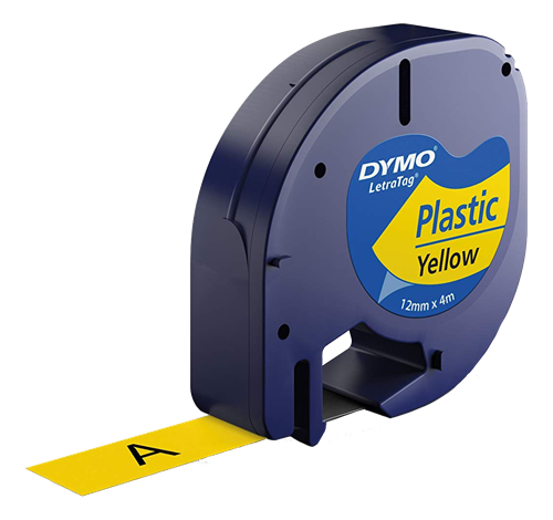 Printer tape DYMO 12mm, 4m, black on yellow / S0721620