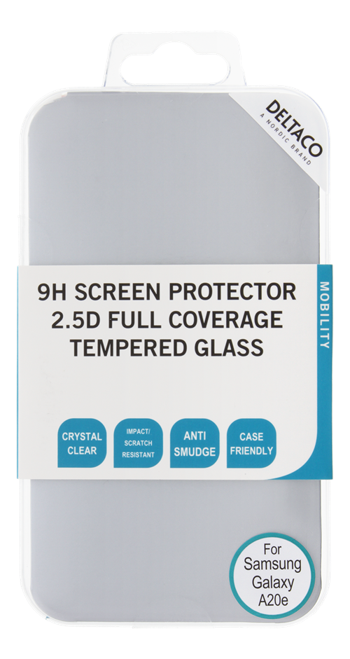 DELTACO screen protector, Galaxy A20e, 2.5D full coverage glass / SCRN-A20E
