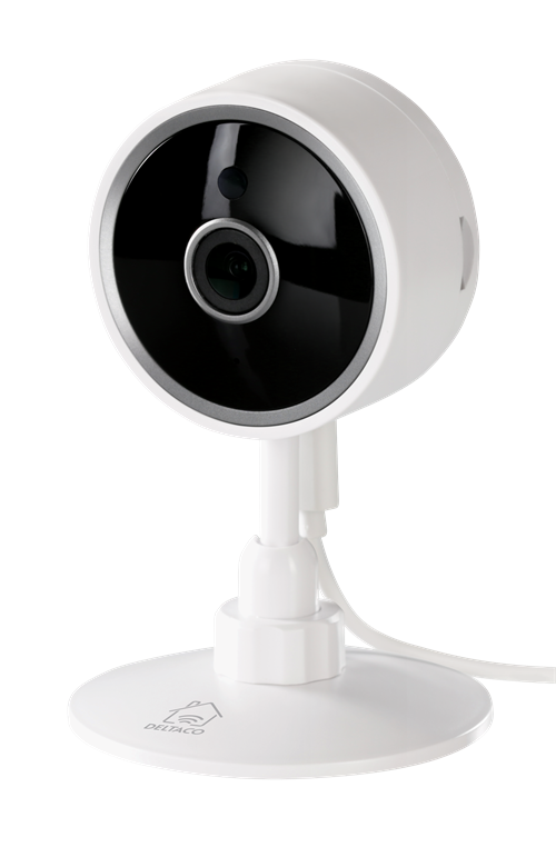 DELTACO SMART HOME network camera for indoor use, WiFi 2.4GHz, 1080p, IR 10m, 1/4 "CMOS, microSD, white  SH-IPC02