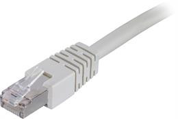 DELTACO F/UTP Cat6 patch cable, 0.7m, 250MHz, Delta-certified, LSZH, gra / STP-607