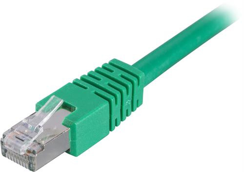 DELTACO F / UTP Cat6 patch cable, 3m, 250MHz, Delta-certified, LSZH, green STP-63G