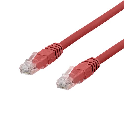 DELTACO U / UTP Cat6a patch cable, 0.3m, 500MHz, Delta-certified, LSZH, red  TP-603RAU