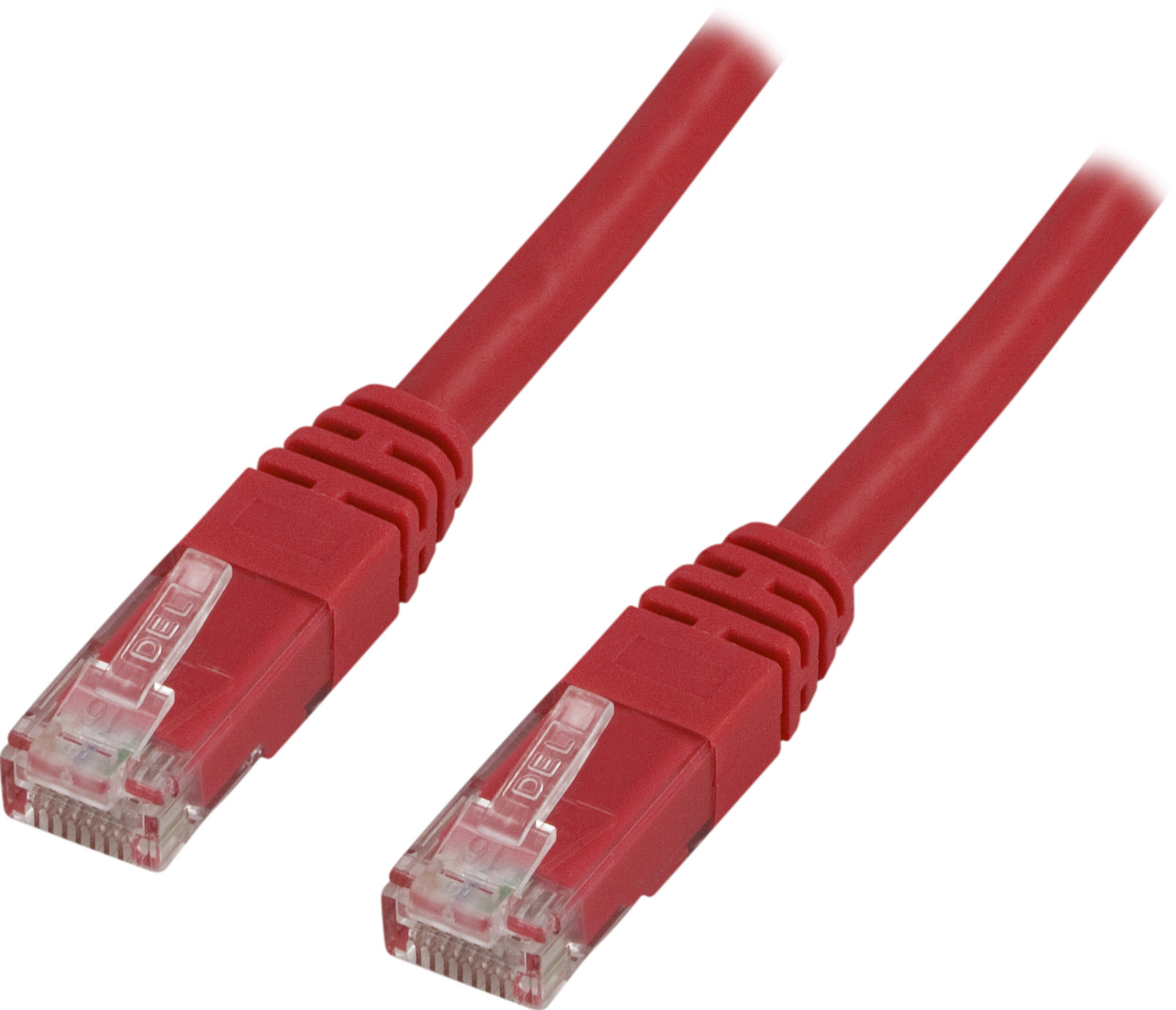 Cat6 patch cable DELTACO U/UTP Cat6, 1.5m, 250MHz, Delta certified, LSZH, red / TP-611R