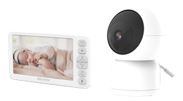 Trisvision 1080p baby monitor bundled with a 4.3" LCD-reciver, WiFi 2.4 GHz, white TV-BM520-5A-2MP