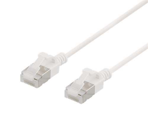 Cable DELTACO Cat6a, 3.8mm, 3m, 500MHz, white / UFTP-1058