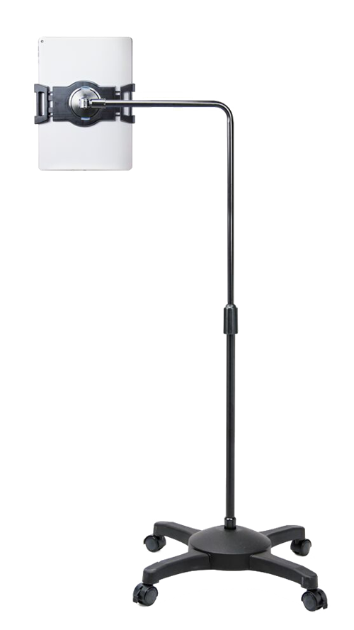 AIDATA Lounge Universal tablet floor stand, on wheels, 7-10" tablets, US-2124RB