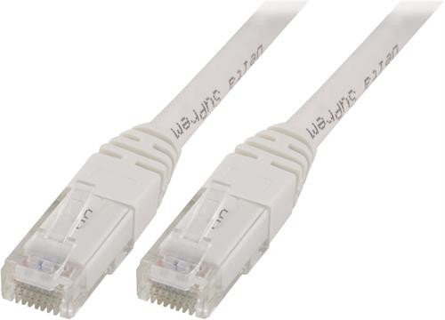 DELTACO U / UTP Cat5e patch cable, 1m, 100MHz, Delta-certified, white / V1-TP