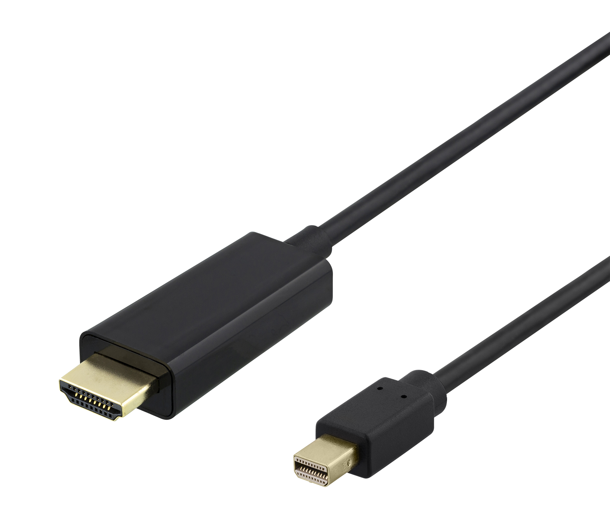 DELTACO mini DisplayPort по кабелю HDMI, 4k@30Hz, 1м, черный