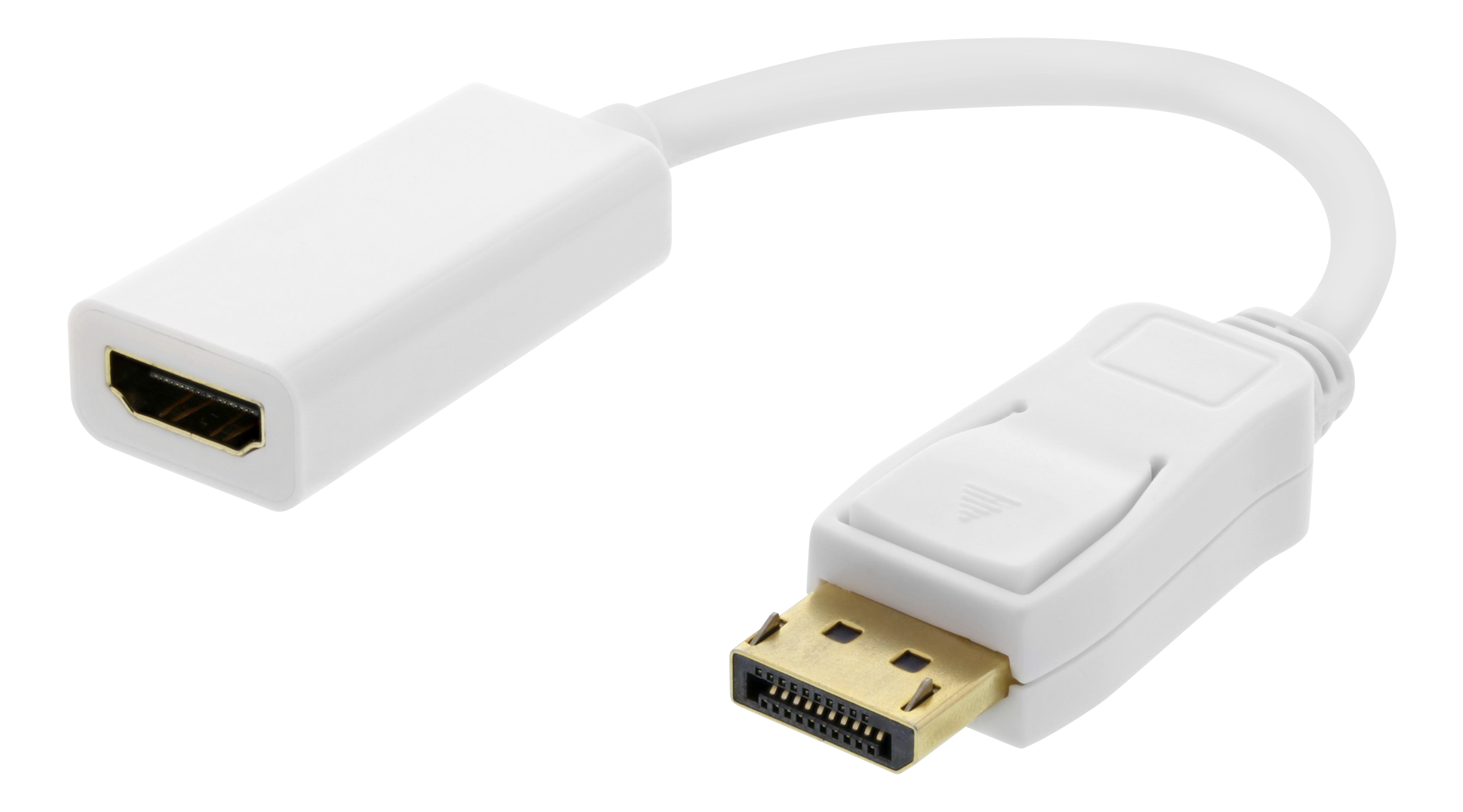 Переходник DELTACO DisplayPort на HDMI, 4K@60Hz, 0,2м, вит.