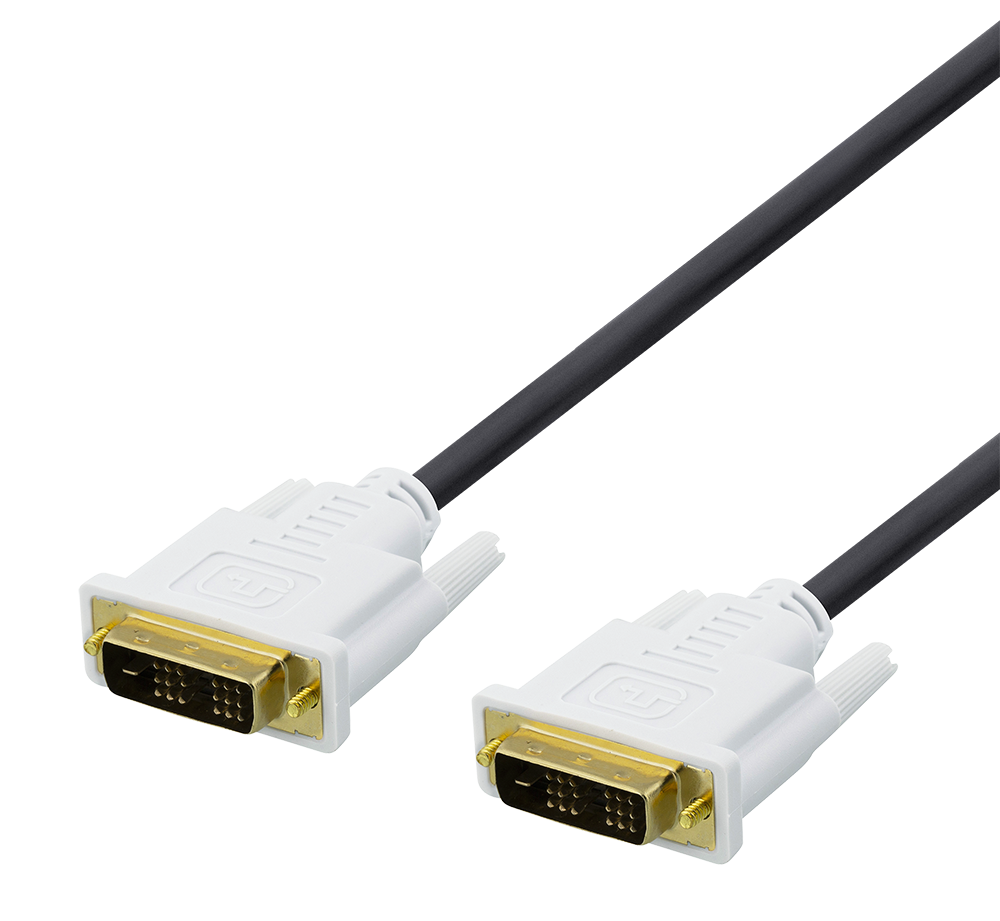 Мониторкабель DELTACO DVI Dual Link, DVI-D ха-ха, 1м