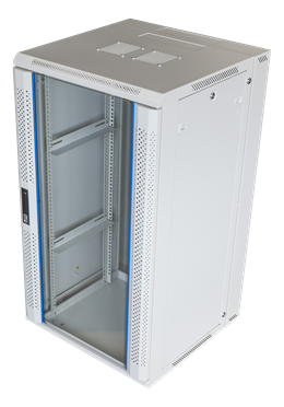  System Z, 19 "wall cabinet, 22U, 600x600, front glass door and rear swing opening, 60kg load TOTEN white / 19-6622V