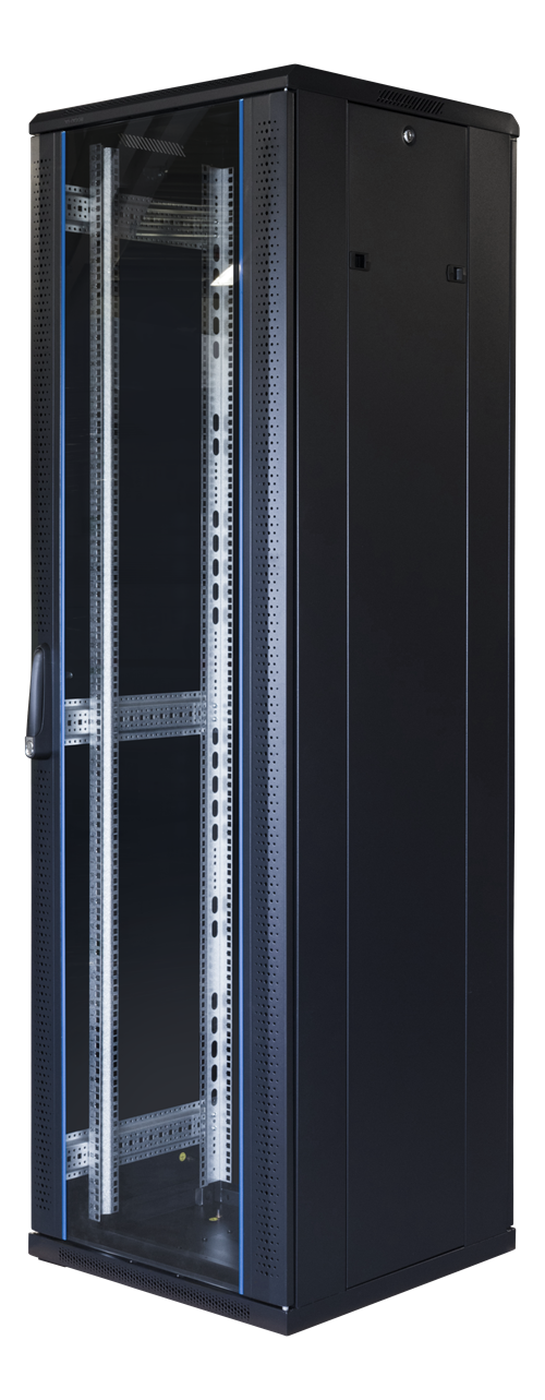 TOTEN System G, 19 "шкаф, 42U, 800x800, стеклянная входная дверь, металлическая панель