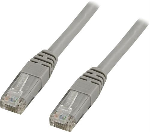 DELTACO U / UTP Cat5e patch cable 25m, 100MHz, Delta-certified, gra / 25-TP