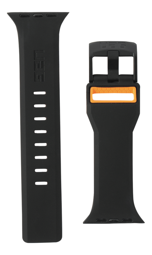 UAG Apple Watch Гражданский ремешок 44 мм / 42 мм, черный / оранжевый
