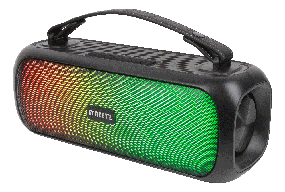 STREETZ BT Boombox 2x 7,5 Вт, IPX5, AUX, USB flash, LED, черный