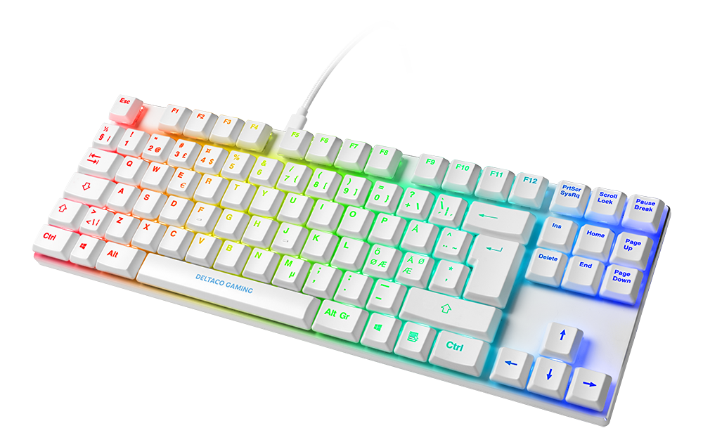 WHITE LINE WK90R TKL Механическая клавиатура, красные переключатели, RGB, раскладка UK