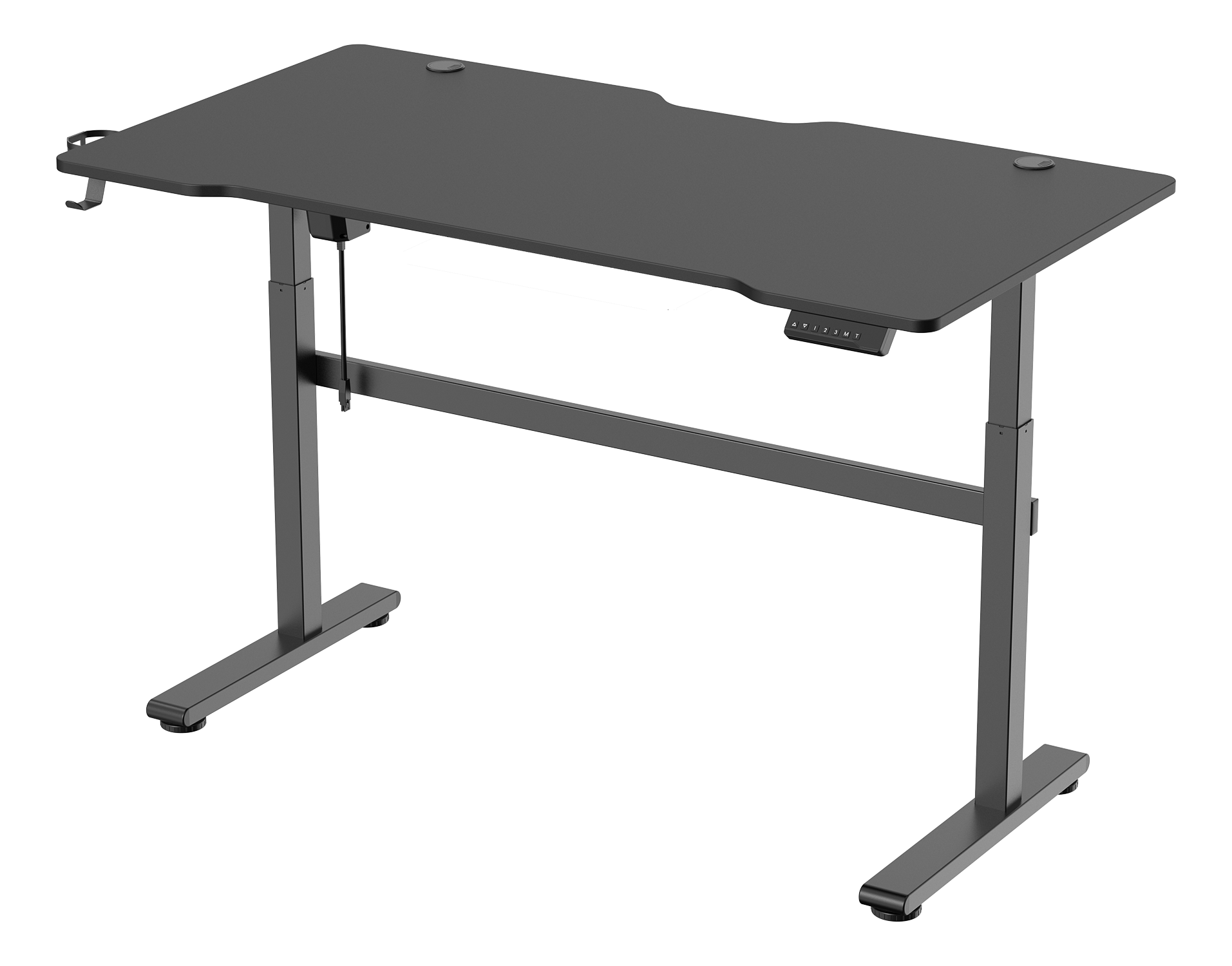 Электрический игровой стол DELTACO GAMING DT410, моторизованный, 140x75 см, черный
