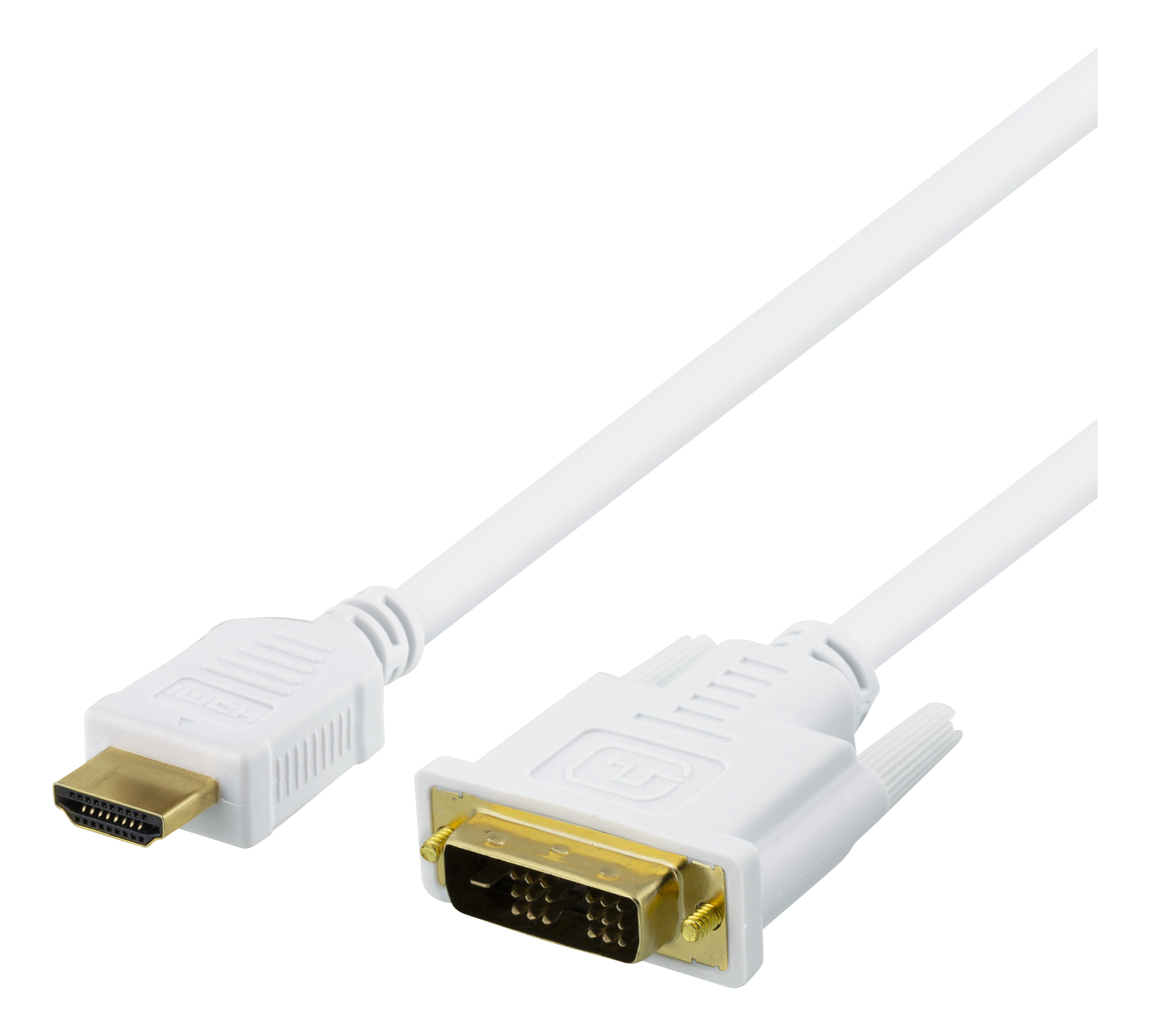 Кабель DELTACO HDMI-DVI, 7 м, Full HD, белый