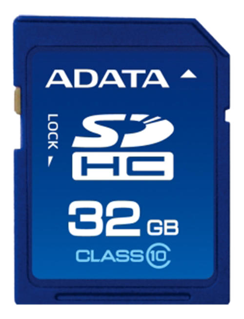 Memory card A-DATA SDHC, 32GB, UHS speed class 1, speed class 10, 10/50 Mb/s, blue ASDH32GUICL10-R / ADATA-179