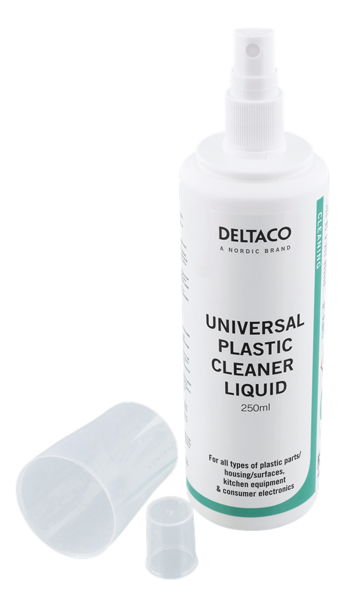 DELTACO Cleaning fluid for plastic surfaces, 250ml / CK1024