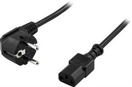 DELTACO cable angled CEE 7/7 to straight IEC 60320 C13, 5m / DEL-111