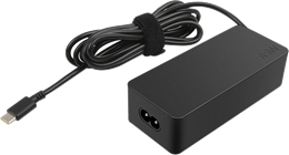 65W Power adapter, USB-C, smart voltage Lenovo black / DEL1009875