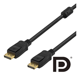 Cable DELTACO DisplayPort, Ultra HD in 60Hz, 21.6 Gb / s, 3m, black / DP-1030