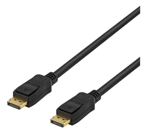 DELTACO DisplayPort monitor cable, UltraHD in 30Hz, 10m, 20-pin ha - ha, gold plated connectors, black / DP-4100