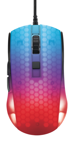Gaming Mouse DELTACO GAMING DM310 Semi-Transparent RGB Ultralight, black / GAM-144