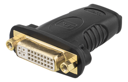  HDMI adapter, 1080p in 60Hz, HDMI 19-pin female to DVI-D female, gold-plated connectors, black DELTACO / HDMI-10A