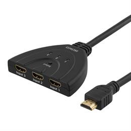 DELTACO 3 Port HDMI Pigtail switch / HDMI-7001