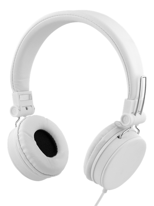 Гарнитура STREETZ для смартфона, микрофон, 1-кнопочная, 1,5м, белая