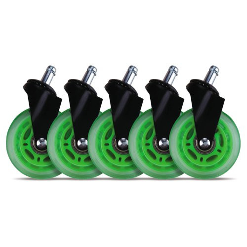 Casters  L33T GAMING for gaming chairs (Green) Univ., 5 pcs / 160531