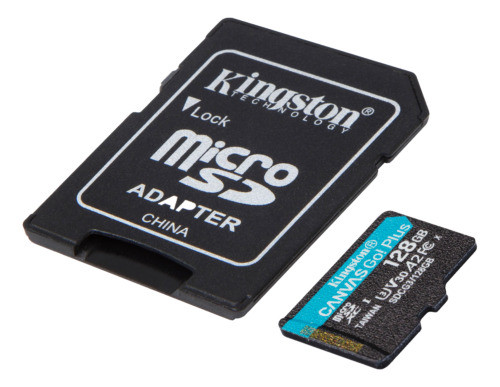 Карта microSDXC Canvas Go Plus 170R A2 U3 V30 емкостью 128 ГБ + ADP