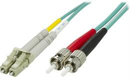 Fiber cable OM3 LC - ST, duplex, multimode, 50/125, 1m DELTACO / LCST-61