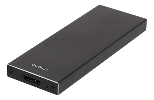 DELTACO Внешний корпус M.2, USB 3.0, 5 Гбит / с, черный