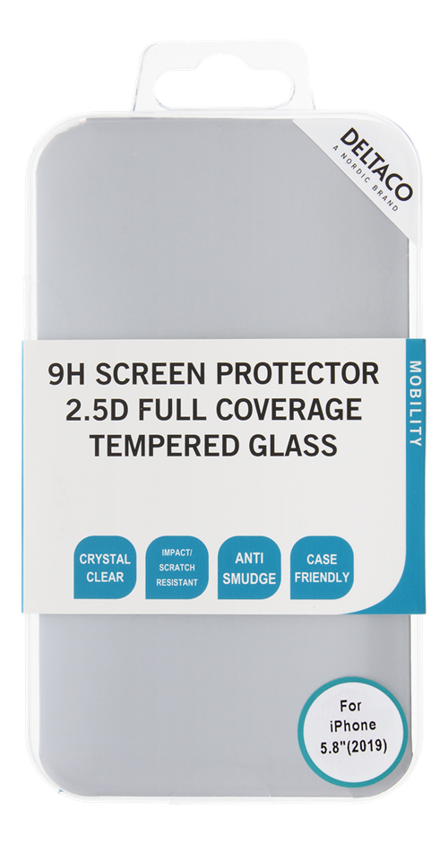 DELTACO screen protector for iPhone X/Xs/11 Pro, 3D curved