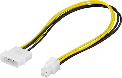 Adapter cable DELTACO 4 pin to ATX12V, 0.3m  / SSI-40