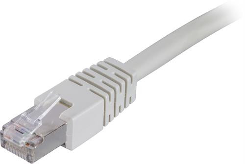 DELTACO F / UTP Cat6 patch cable, 1m, 250MHz, Delta-certified, LSZH, gray  / STP-61