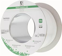 DELTACO U / UTP Cat5e Installation Cable, 100m, 100MHz, Delta Certified, White TP-38